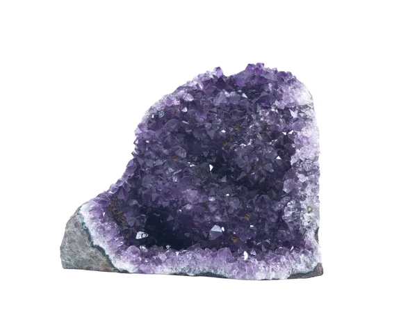 紫水晶大教堂 geode 标本 — 图库照片