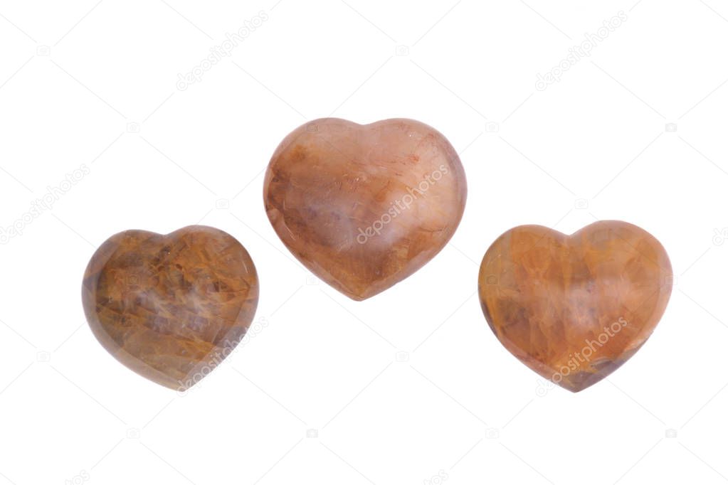 Golden healer quartz heart