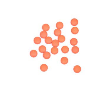 Yuvarlak turuncu hapları