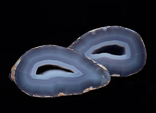 Geoda de ágata de encaje azul parcialmente pulido — Foto de Stock