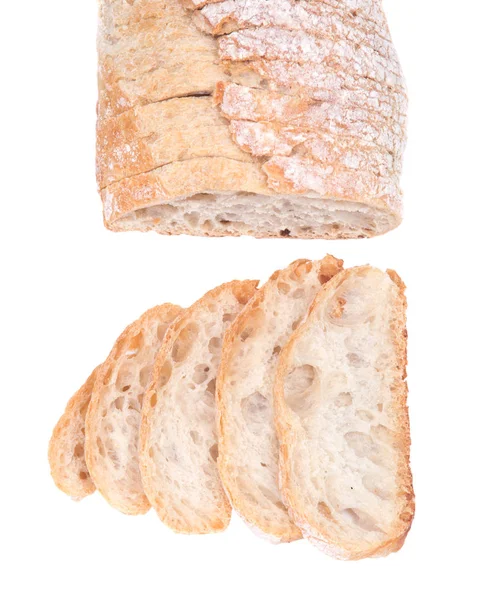 Gesneden Italiaanse biobrood krokant ciabatta — Stockfoto