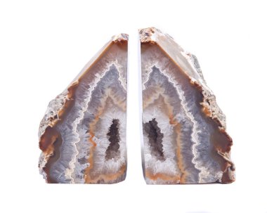 Kısmen parlak çok renkli akik Jeod crystaline druzy Merkezi ile