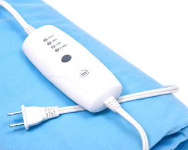 Blue electric heating pad clipart