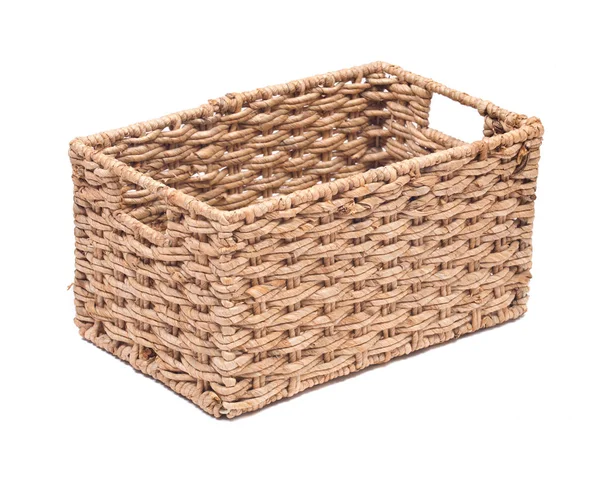 Vintage seagrass storage basket — Stock Photo, Image