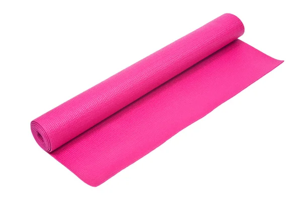 粉红色泡沫瑜伽和普拉提垫 — 图库照片
