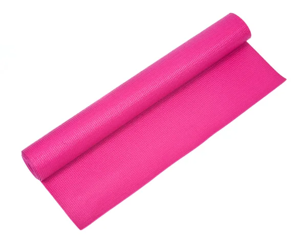 Pembe köpük yoga ve pilates mat — Stok fotoğraf