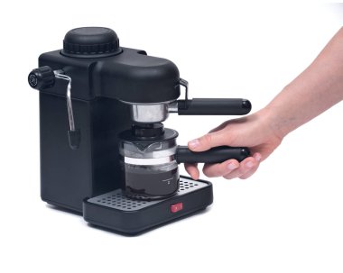 Siyah espresso makinesi