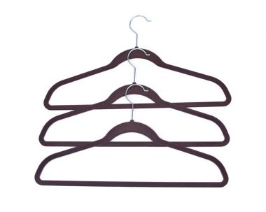 Vintage kumaş kaplı plastik askı