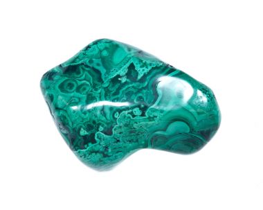 Parlak yeşil malakit taşı