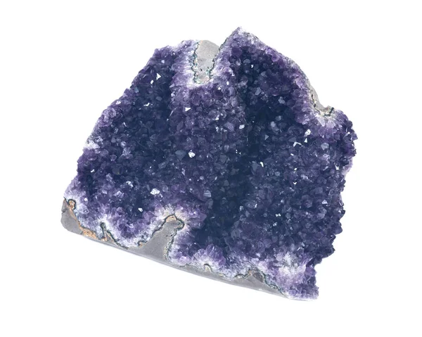 紫水晶紫色德鲁 geode — 图库照片