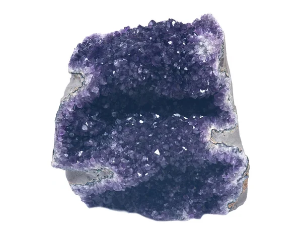 紫水晶紫色德鲁 geode — 图库照片