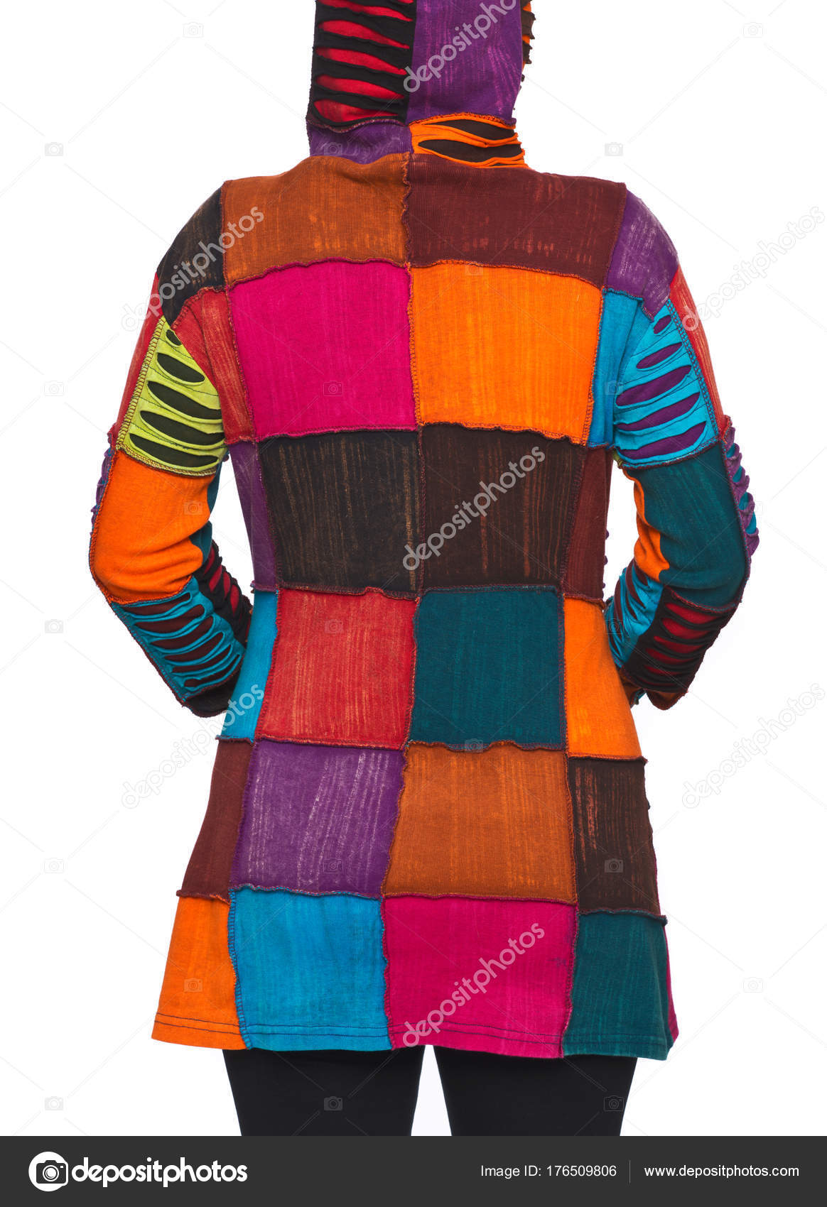 long patchwork coat