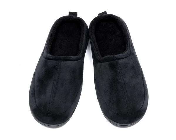 Pantofole Calde Accoglienti Confortevoli Isolate Sfondo Bianco — Foto Stock
