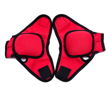 Beyaz arka plan üzerinde izole başparmak kilit tasarımı ile bir ağırlıklı lb eldiven