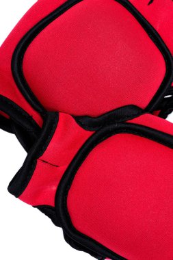 Beyaz arka plan üzerinde izole başparmak kilit tasarımı ile bir ağırlıklı lb eldiven