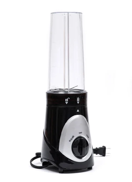Mini Frullatore Personale Nero Isolato Sfondo Bianco — Foto Stock