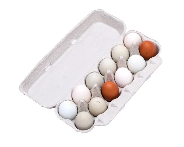 Huevos Gallina Criados Sin Lavar Gmo Orgánico Fresco Pastos Libres — Foto de Stock