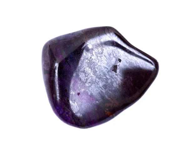 Глубокий Фиолетовый Марганец Сугилитным Камнем Южной Африки Изолирован Белом Фоне — стоковое фото