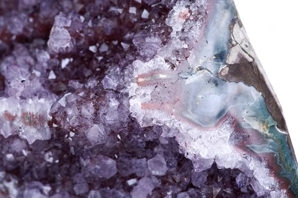 Mörk Lila Ametist Druse Geode Från Uruguay — Stockfoto