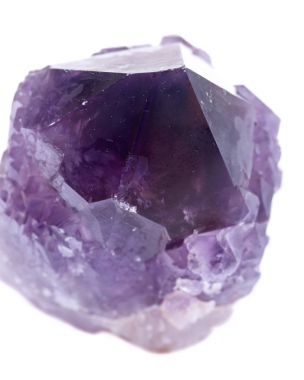 Beyaz arka plan üzerinde izole Bolivya Ametrine lightbrary noktasından 
