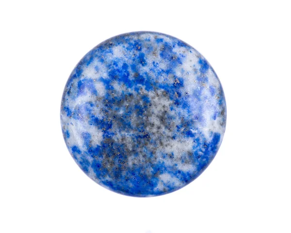 Lapis Lazuli Coin Pakistan Isolé Sur Fond Blanc — Photo