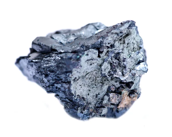 Unico Grigio Metallizzato Brillante Brillante Formazione Ematite Dallo Utah Isolata — Foto Stock