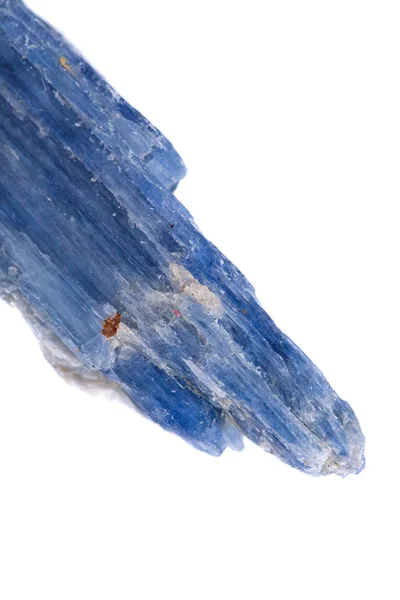 Hoja Kyanite Azul Calidad Gema Semi Translúcida Brasil Aislada Sobre —  Fotos de Stock