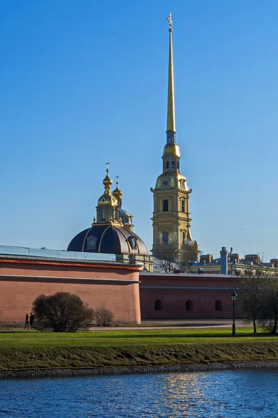 Vue Forteresse Pierre Paul Depuis Remblai Kronverkskaya — Photo