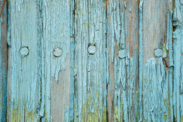 Struttura lamelle di legno blu, parete delle rotaie. Chiudi Chippe — Foto Stock