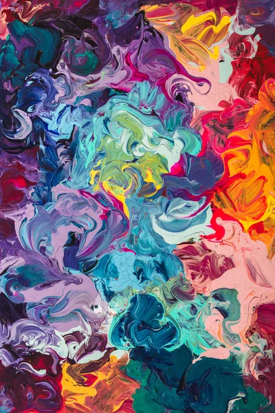 Macro primo piano di vernice ad olio di colore diverso. Acrilico colorato. concetto di arte moderna. — Foto Stock