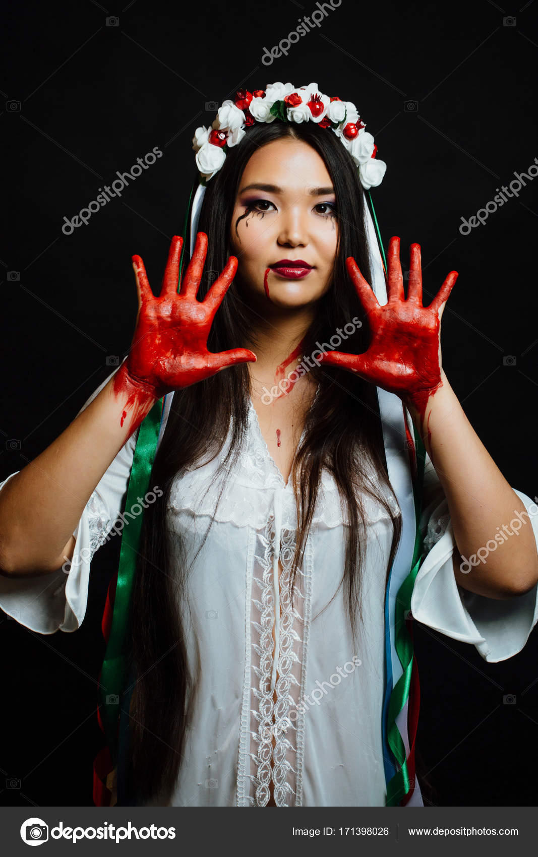 vit klänning halloween