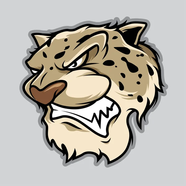 Vector Dibujos Animados Leopar Head — Vector de stock