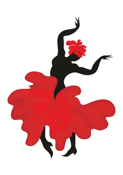 El flamenco bailarín — Vector de stock