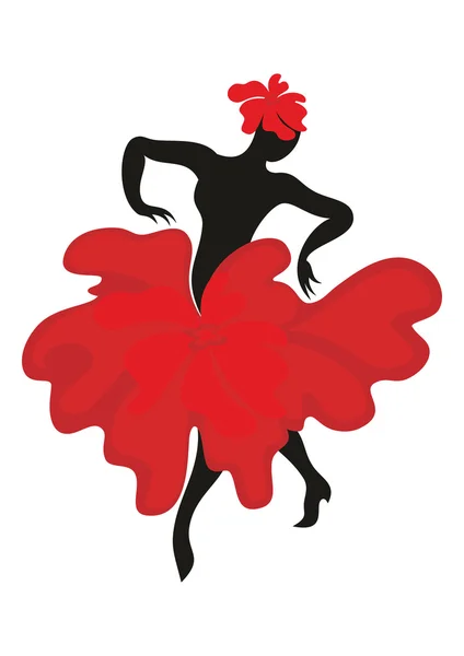 Фламенко, танцівниця — стоковий вектор