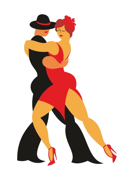 Danseurs d'un tango — Image vectorielle