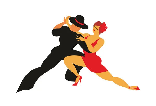 De tango dansers — Stockvector