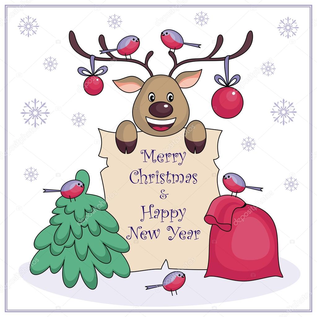  merry christmas greeting card