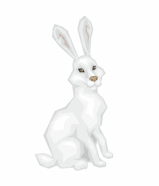 Sitting white hare — Διανυσματικό Αρχείο