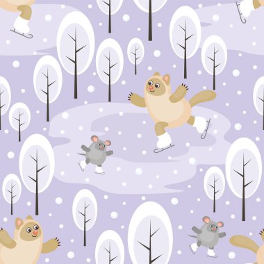 komik hayvanlar desen