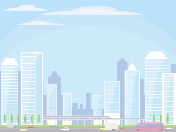 Ultra-moderno fondo de la ciudad — Vector de stock