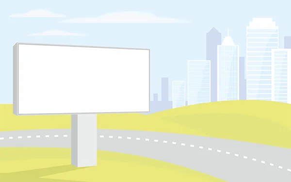 Billboard op de snelweg — Stockvector