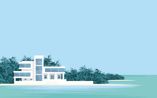 Beach Villa — Stok Vektör