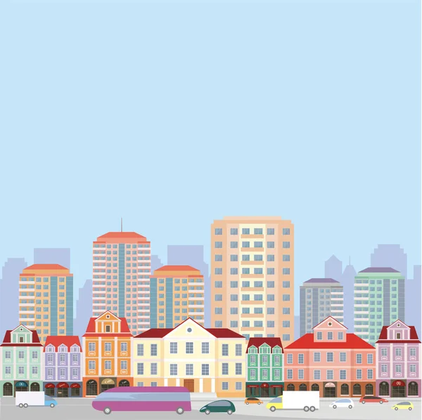 Fondo de la gran ciudad — Vector de stock