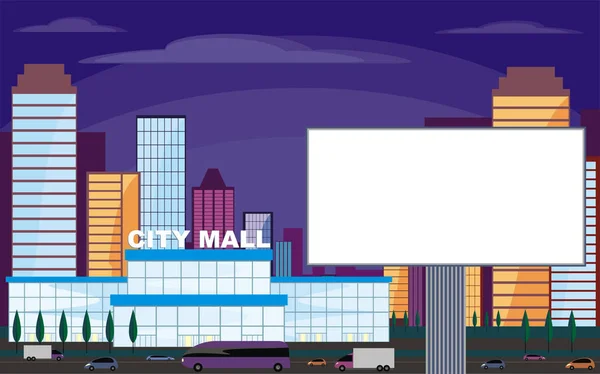 Mall en billboard — Stockvector