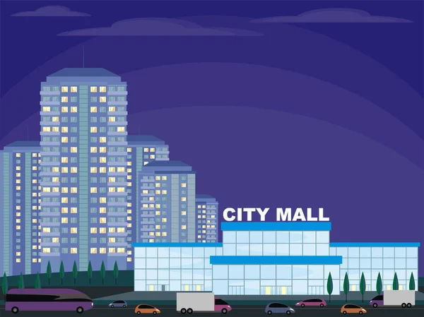 El centro comercial — Vector de stock