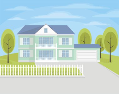 Garaj ile iki katlı ev