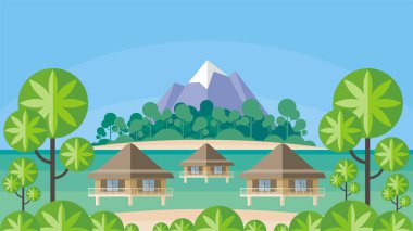  bungalovlar ve tropik ada