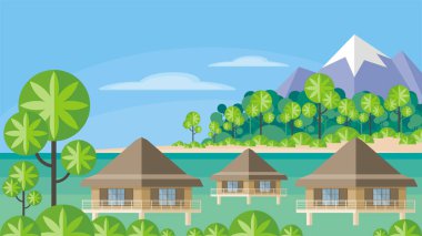 tropikal bungalovlar