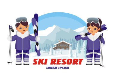 Ski resort amblemi