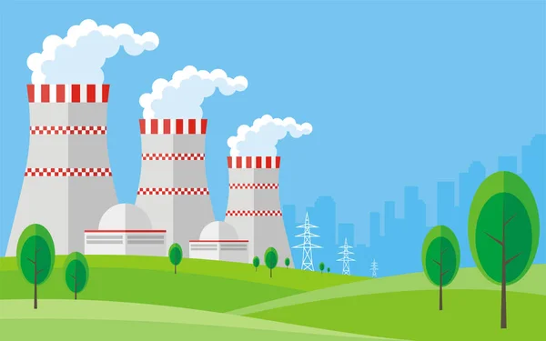 原子力発電所ストックベクター ロイヤリティフリー原子力発電所イラスト Depositphotos